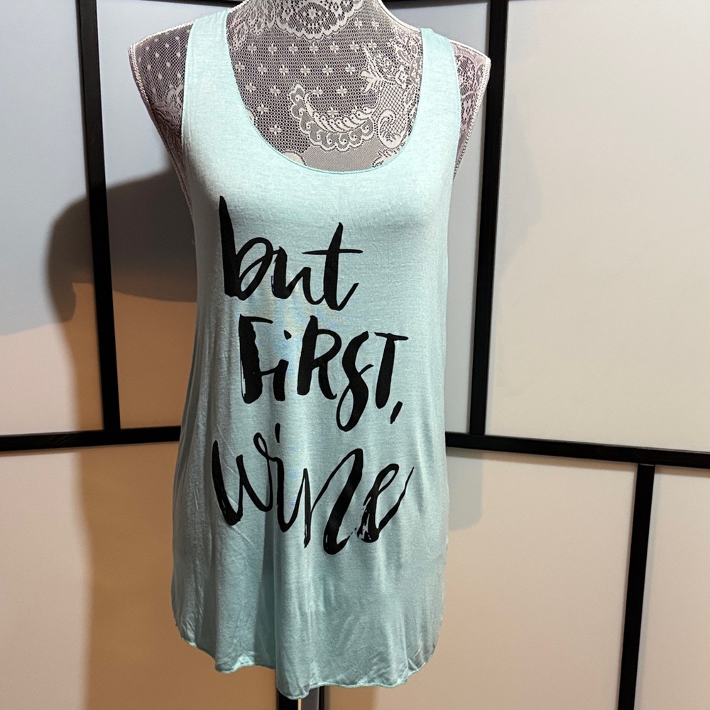 Acting Pro Mint Graphic Tank Top
